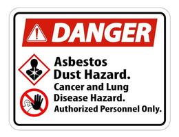 étiquette de danger danger de maladie, personnel autorisé uniquement isoler sur fond transparent, illustration vectorielle vecteur