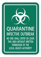 signe d'épidémie infectieuse de quarantaine isoler sur fond transparent, illustration vectorielle vecteur