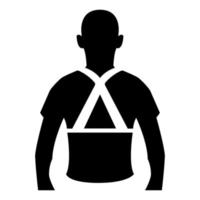 Porter le signe de symbole de soutien arrière isoler sur fond blanc, illustration vectorielle eps.10 vecteur