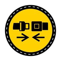 ppe icon.wear symbole de ceinture de sécurité signe sur fond noir sur fond noir vecteur