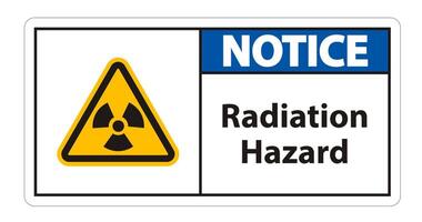 signe de symbole de danger de rayonnement isoler sur fond blanc, illustration vectorielle vecteur