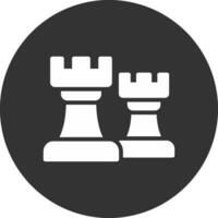 conception d'icône créative de tours d'échecs vecteur