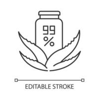 icône linéaire parfaite de pixel de cire organique pure. soins de la peau aux herbes médicinales. onguent, onguent. illustration personnalisable de fine ligne. symbole de contour. dessin de contour isolé de vecteur. trait modifiable vecteur