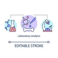 icône de concept d'analyse de laboratoire vecteur