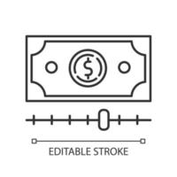 icône linéaire d'avance de trésorerie vecteur
