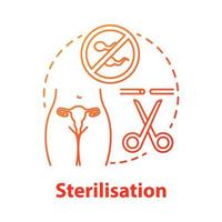 icône de concept rouge de dispositif de stérilisation vecteur
