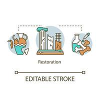 icône de concept de restauration vecteur