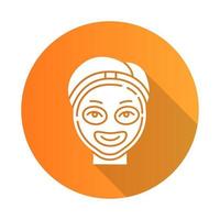 icône de glyphe grandissime design plat orange cosmétologie vecteur