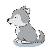 illustrations de coyote de dessin animé de loup vecteur