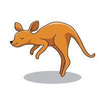 illustrations mignonnes de dessin animé de kangourou vecteur