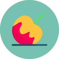conception d'icône créative pomme caramel vecteur