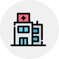 conception d'icône créative d'hôpital vecteur