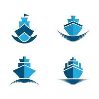 images de logo de bateau de croisière vecteur