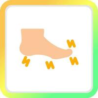 conception d'icône créative de pied vecteur