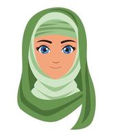 fille musulmane avec tchador vecteur
