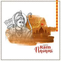 magnifique content RAM navami traditionnel hindou Festival Contexte conception vecteur
