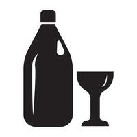 bouteille icône logo vecteur conception modèle