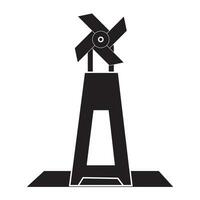 Moulin à vent icône logo vecteur conception modèle