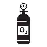 oxygène tube icône logo vecteur conception modèle