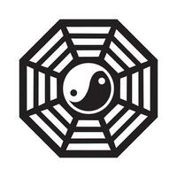 yin Yang icône logo vec tor conception modèle vecteur