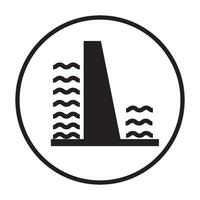 l'eau barrage icône logo vecteur conception modèle