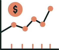 icône de vecteur de marché boursier