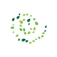 icône de vecteur de feuille verte écologie nature élément