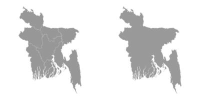 bangladesh carte avec administratif divisions. vecteur