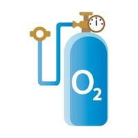 oxygène tube icône logo vecteur conception modèle