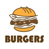 des hamburgers icône logo vecteur conception modèle