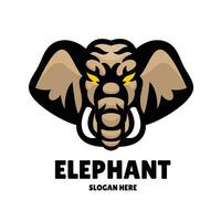 l'éléphant mascotte logo esports illustration vecteur