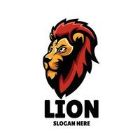 Lion mascotte logo esports illustration vecteur