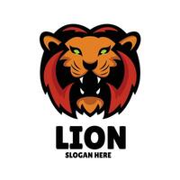 Lion mascotte logo esports illustration vecteur