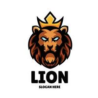 Lion mascotte logo esports illustration vecteur