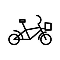 vélo icône vecteur ou logo illustration style