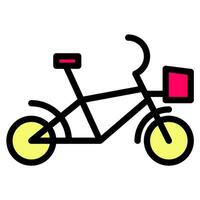 vélo icône vecteur ou logo illustration style