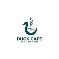 canard café vecteur , Créatif restaurant logo conception modèle