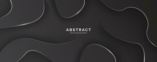 abstrait Contexte liquide forme foncé noir composition, moderne modèle pour site Internet, bannière art, affiche conception, vecteur illustration