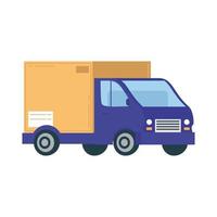 icône isolé de camion de service de livraison vecteur