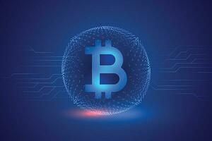 bitcoin blockchain numérique crypto-monnaie concept Contexte vecteur