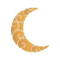 ramadan kareen célébration croissant de lune or