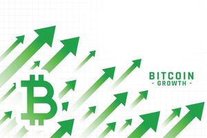 en hausse prix de bitcoin croissance graphique conception vecteur