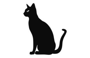 égyptien chat noir silhouette vecteur gratuit