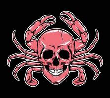illustration de tête de crâne de crabe effrayant