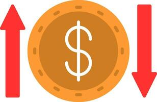 icône plate de transfert d'argent vecteur