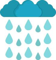 icône plate de fortes pluies vecteur