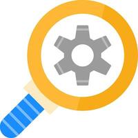 icône plate du moteur de recherche vecteur