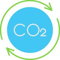 carbone cycle plat icône vecteur