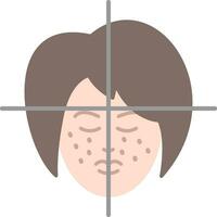 icône plate de traitement du visage vecteur