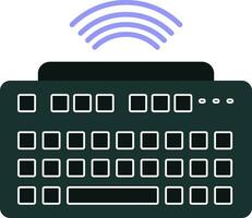 icône plate du clavier sans fil vecteur